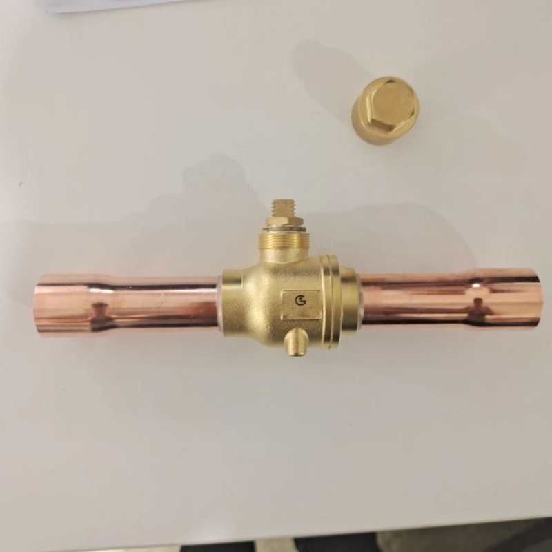 Brass 3/8 Valve à bille de réfrigération réglage de précision DN4 Valve Deux poignées pour 0 ~ 4,5 MPa