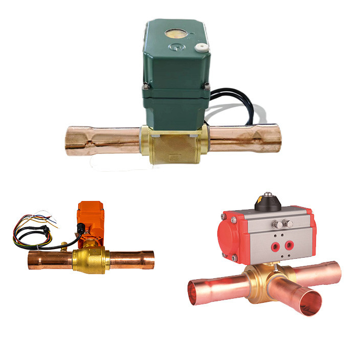 Valve à bille électrique de réfrigération intelligente pour environnements difficiles à moteur à trois voies