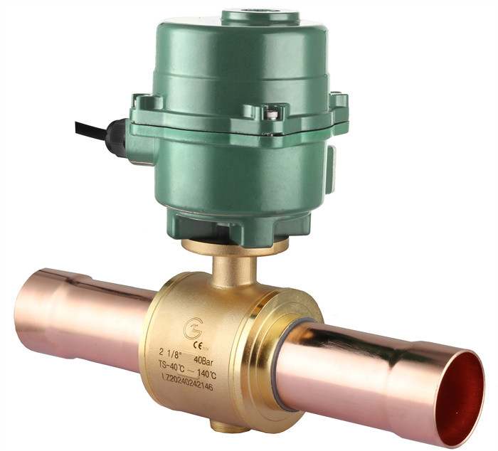 Valve à bille électrique de réfrigération intelligente pour environnements difficiles à moteur à trois voies