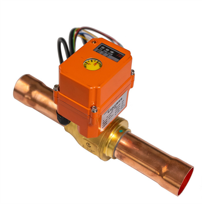 Valve à bille électrique de réfrigération intelligente pour environnements difficiles à moteur à trois voies